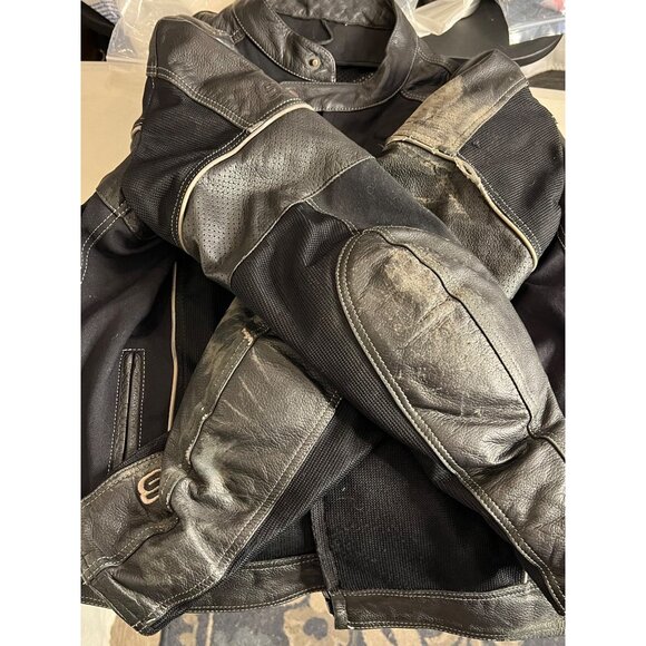 Sedici F16 Men's Black Leather & Mesh Motorcycle Jacket Size 42 US 52 EUR - Picture 15 of 16